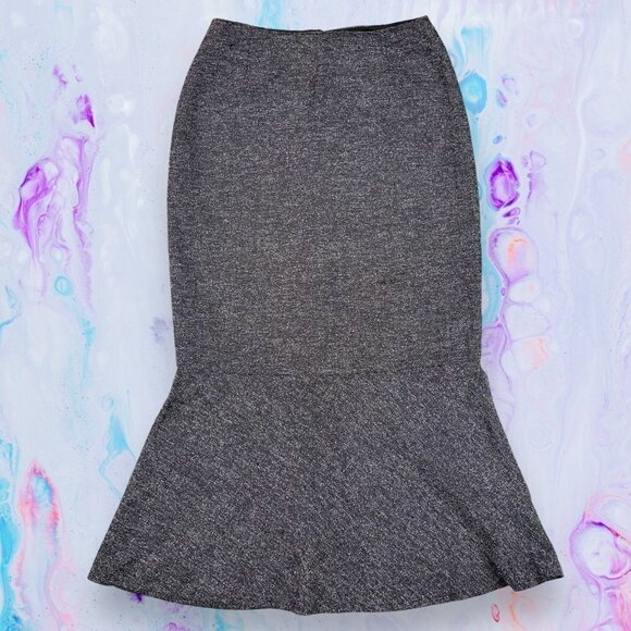 Vintage WIlli Smith Collection SIZE 10 Stretch Tweed Mermaid Maxi Skirt ITALY - Picture 1 of 6